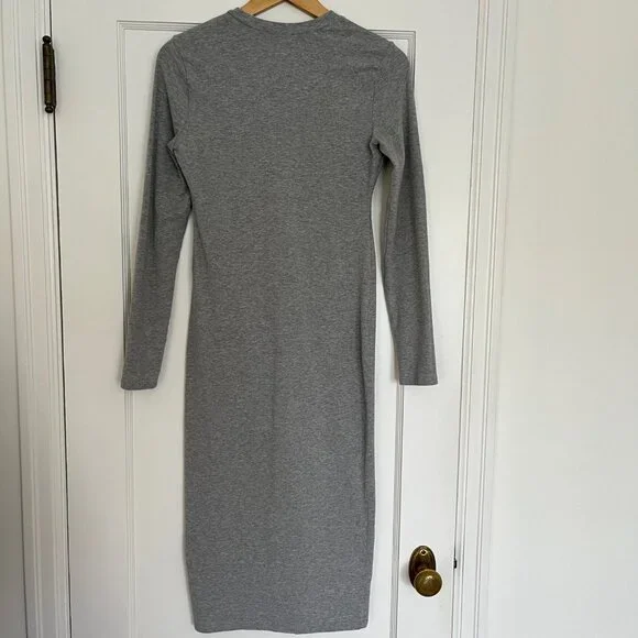 Reformation Henley Long Sleeve Cotton Dress | Size XS - Picture 6 of 8